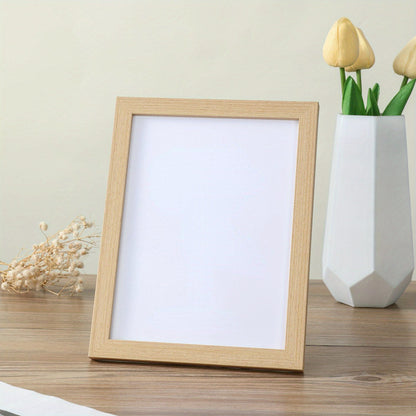 Wooden frame suitable for pictures ranging from 5 to 8 inches, designed for wall mounting. Perfect for studio photos.