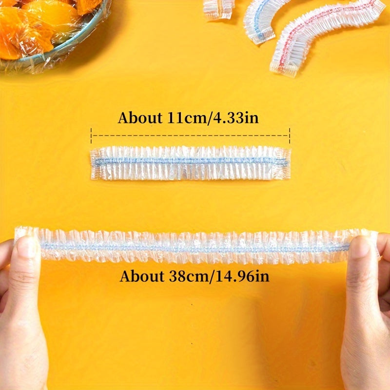 100 pieces of Cling Film are available for purchase. This Disposable Fresh-keeping Film is made from Food Grade Plastic and is great for sealing in freshness. It is anti-odor, leak-proof, and dust-proof, perfect for covering leftovers, fruits, and