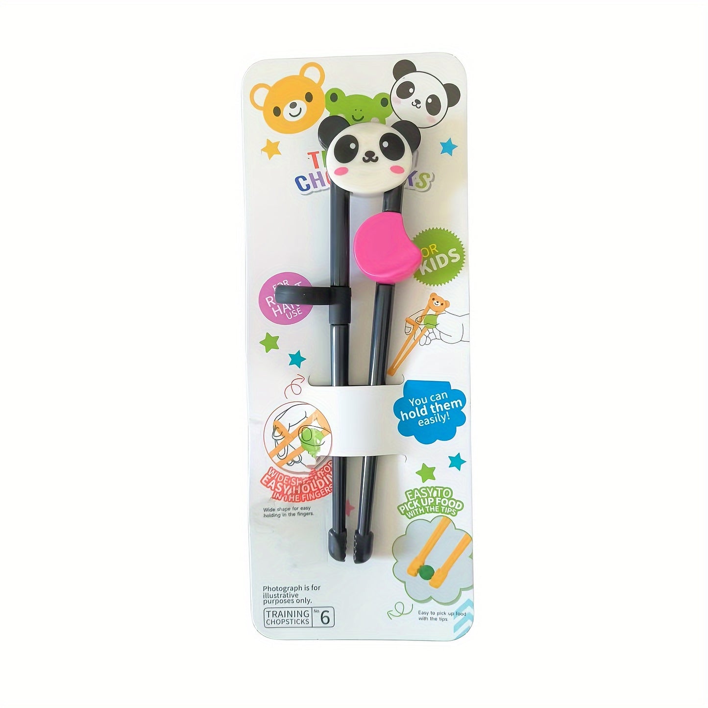 Training chopsticks for beginners, featuring kawaii cartoon designs. Perfect for dorms and college students heading back to school.