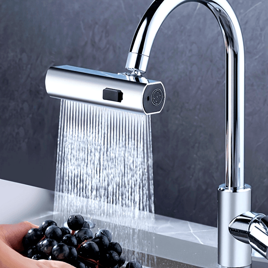 This product is a versatile 3-way water outlet faucet adapter made of durable ABS material. It is easy to install and does not require any electricity. Perfect for use in the bathroom as a sink accessory, this multi-functional dispenser offers