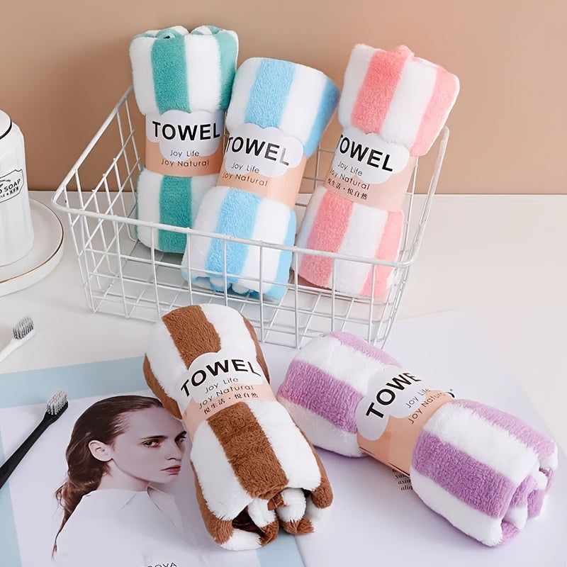 Soft, absorbent cotton towel in multi-color gradient designs for home, hotel, spa, and salon use. Fragrance-free with vibrant colors.