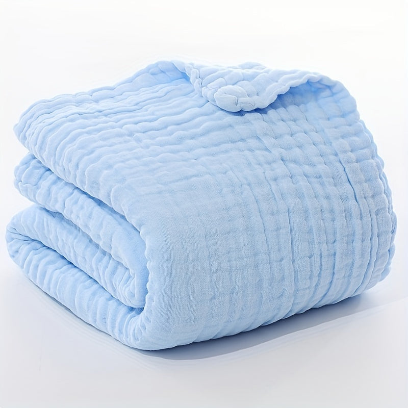 Premium 6-Layer Cotton Swaddle Blanket for Kids - Provides Year-Round Comfort & Excellent Absorbency as a Bath Towel, Ideal for Boys & Girls, Easy to Clean in the Washing Machine - Comes in Gray, White, Pink, Blue, Yellow (104.14x104.14 cm)