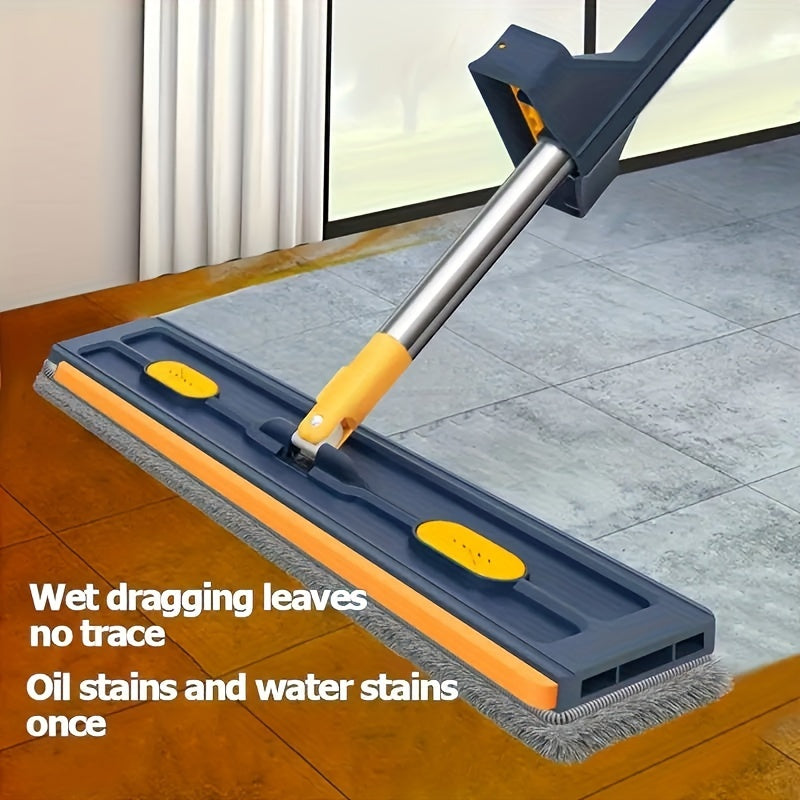 Introducing the 2024 Enhanced Dust Cleaning Mop Kit, complete with 6 Ultra-Fine Microfiber Pads. This stainless steel Wet and Dry Flat Mop boasts a Rotating Head and Hands-Free System. Perfect for cleaning floors in your Home, Kitchen, Bedroom, Bathroom