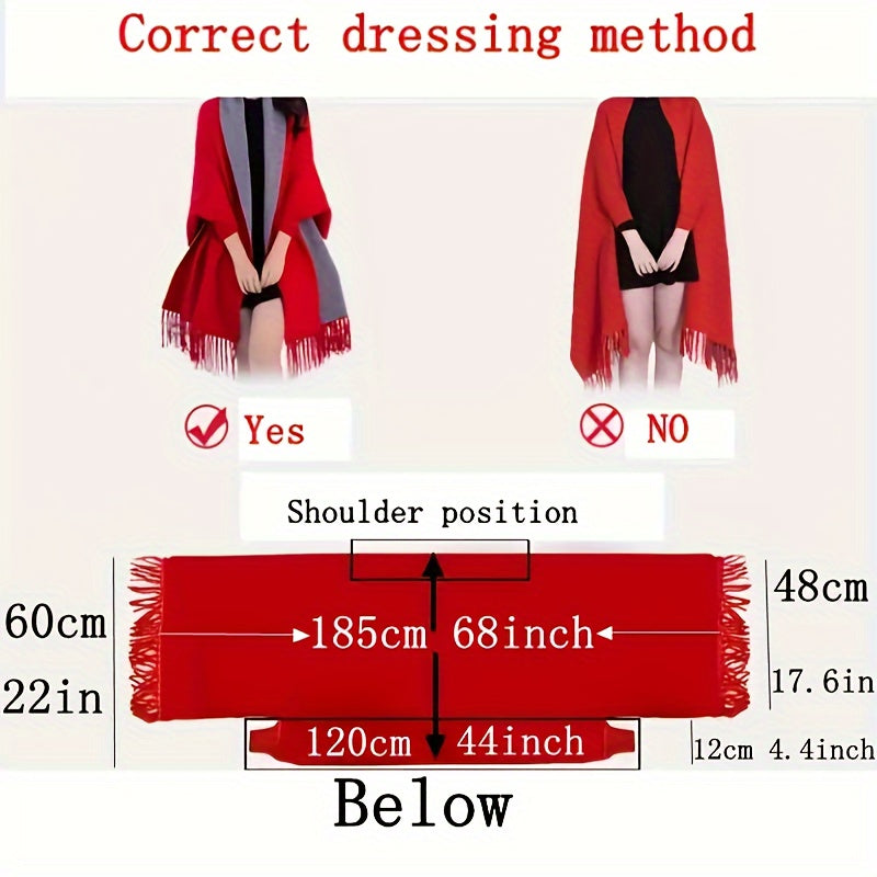 Goddess Shawl Coat for Autumn/Winter, warm and stylish, can be worn as a cheongsam with sleeves.