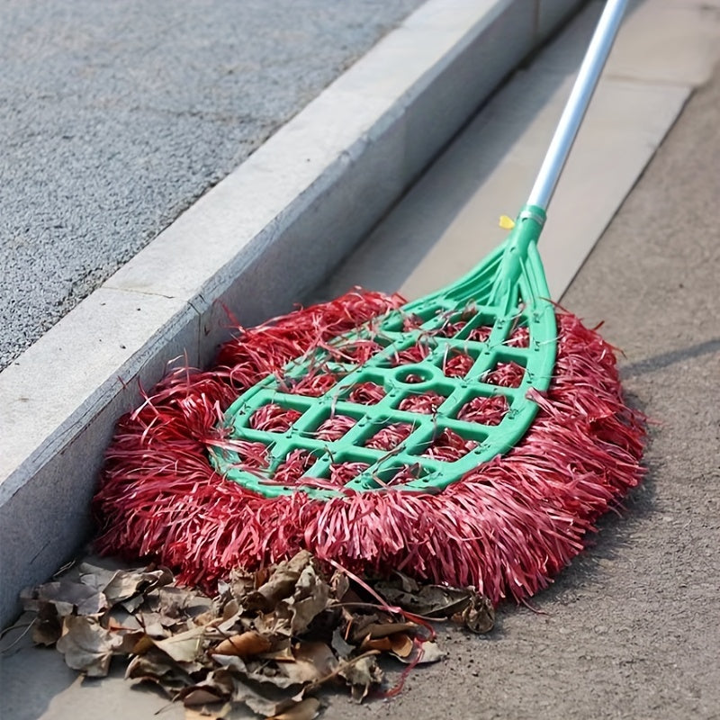 Professional Sanitation Cleaning Equipment: Outdoor Heavy-Duty Hand Broom designed for Hard Floor Surfaces in Large Garden, Yard, Sidewalk, and Street Sweeping.