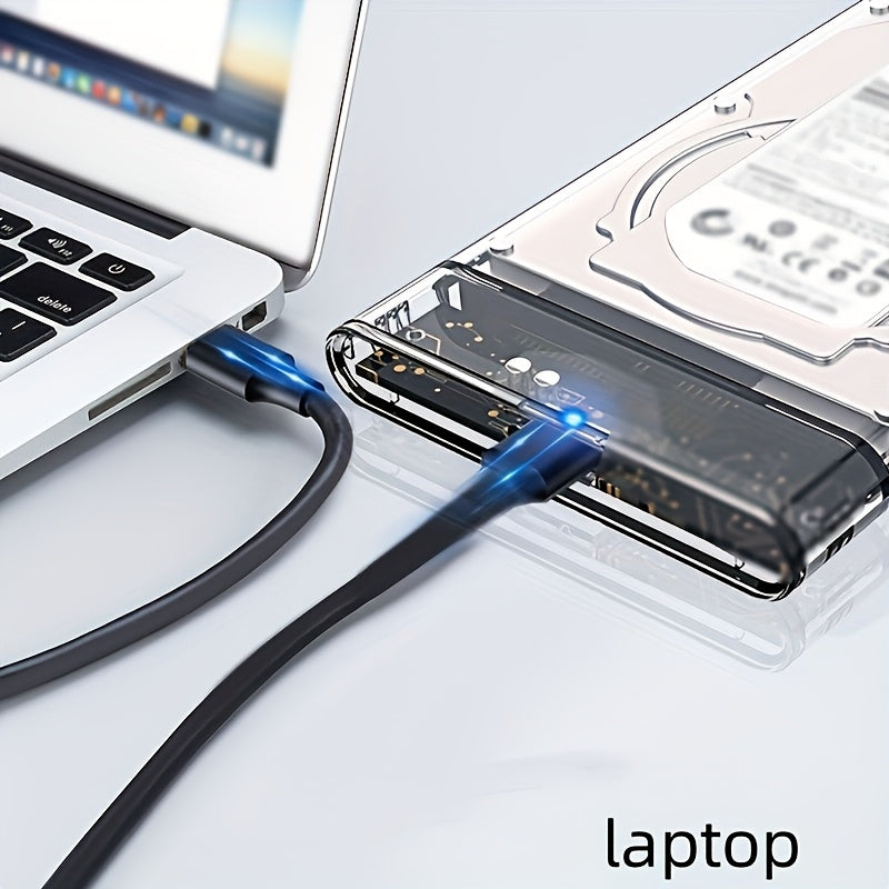 Ultra-Fast USB 3.0 SATA Hard Drive Enclosure for 2.5-inch HDD/SSD, Tool-Free Installation, Overheat Protection, 5Gbps UASP Accelerated, PC/Mac Compatible, Ideal for Laptops/Desktops, Sata