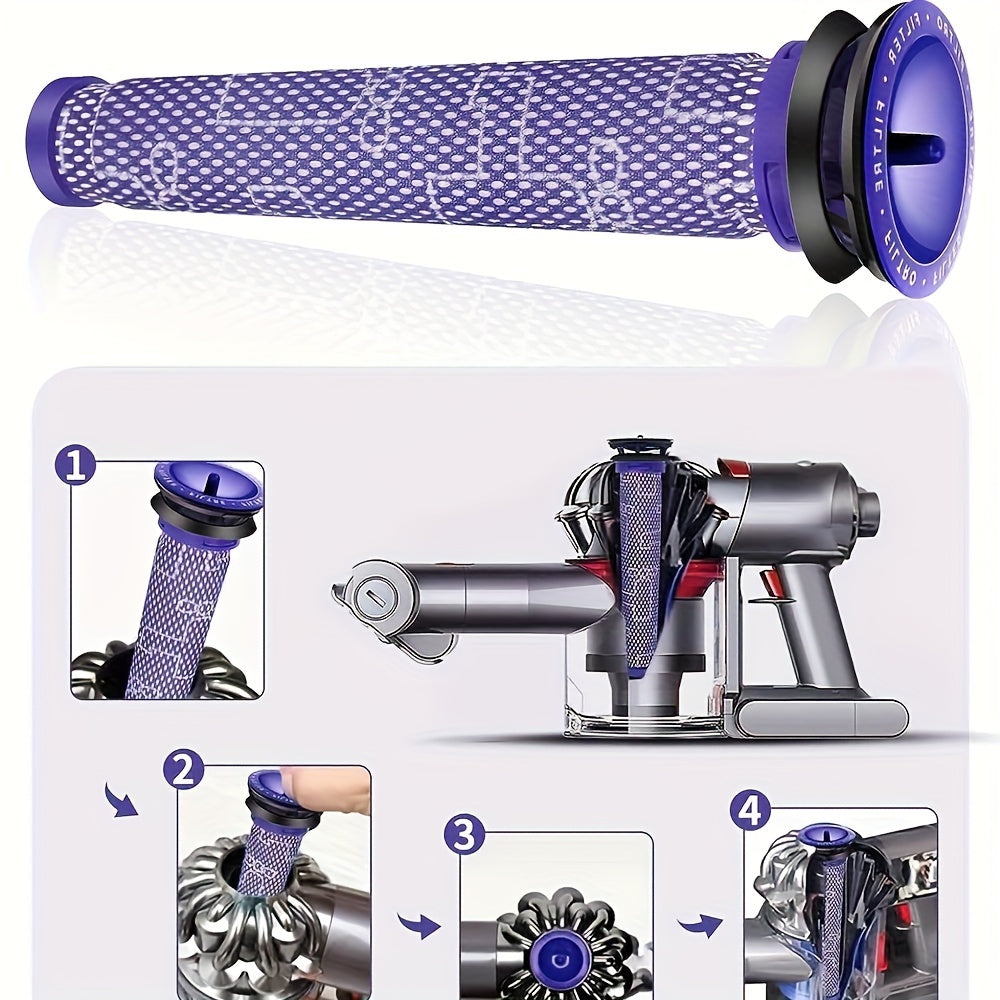 Получите 8 сменных фильтров для пылесосов Dyson V7, V8 Animal и Absolute. Эти фильтры можно сравнить с деталями 965661-01 и 967478-01 и они включают 4 предварительных фильтра и 4 пост-фильтра.