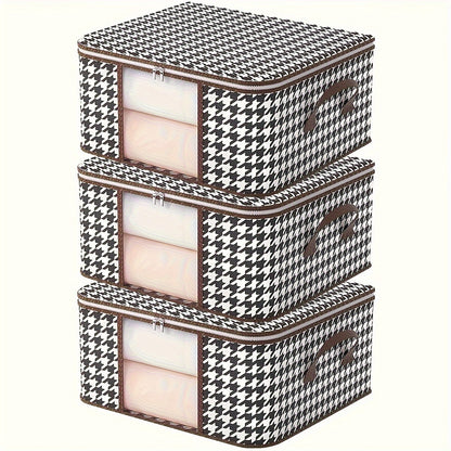 [Best-seller] Transparent Window Clothes and Quilt Storage Bag - Available in 1pc, 2pcs, or 3pcs. Ideal for organizing your bedroom wardrobe. Dustproof, breathable, and moisture-proof.