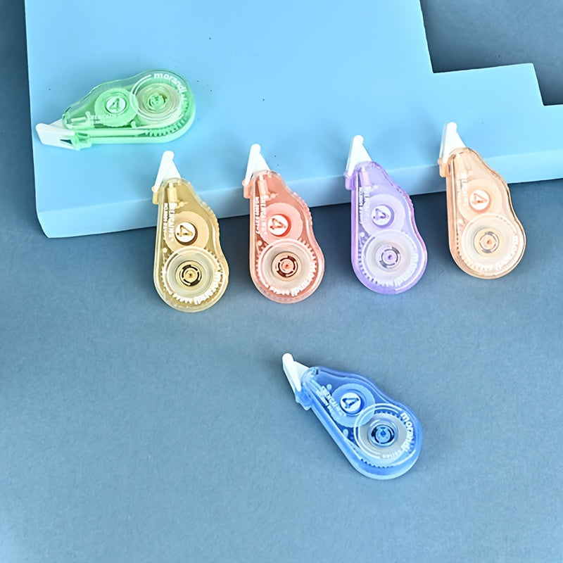 6 pieces of stylish, affordable correction tape with large capacity for school use.