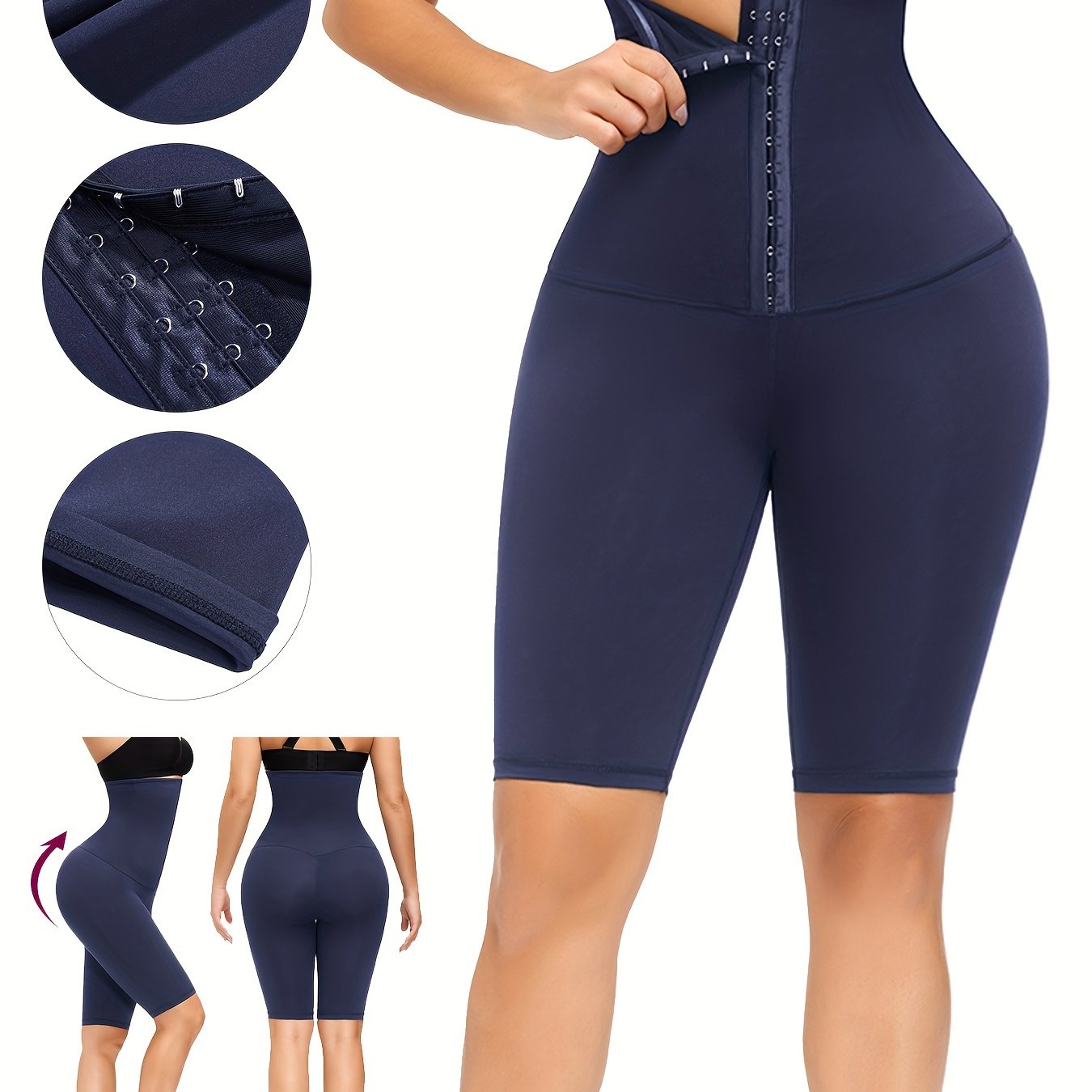 High-waist joggers for women with tummy control, made of nylon spandex. Ideal for outdoor running, in solid color knit fabric. Model MT200395.