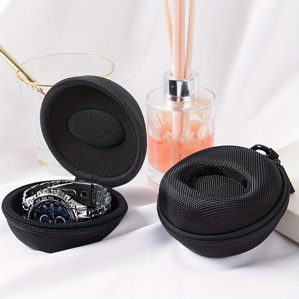 Travel-friendly watch case suitable for Huawei and Apple smartwatches as well as mechanical watches.