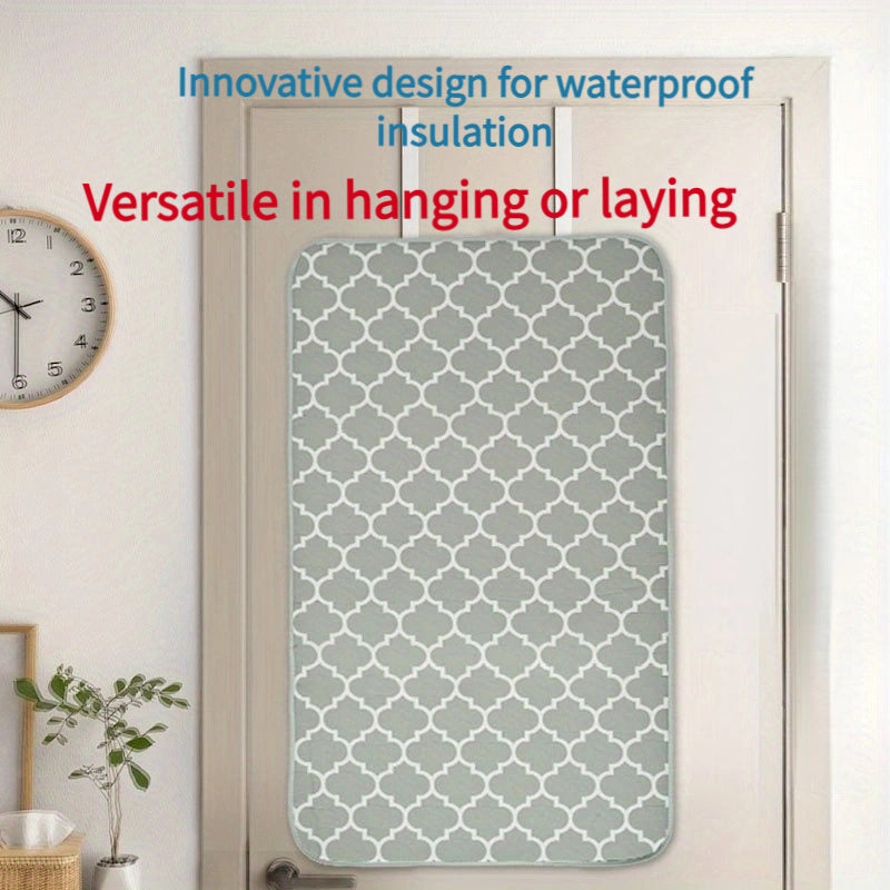 Travel without electricity with this portable Plaid Pattern Foldable Ironing Mat. Made of durable Polycarbonate PC with heat-resistant waterproof insulation, this ironing pad is perfect for on-the-go touch-ups.