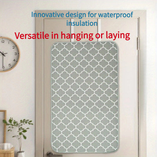 Travel without electricity with this portable Plaid Pattern Foldable Ironing Mat. Made of durable Polycarbonate PC with heat-resistant waterproof insulation, this ironing pad is perfect for on-the-go touch-ups.