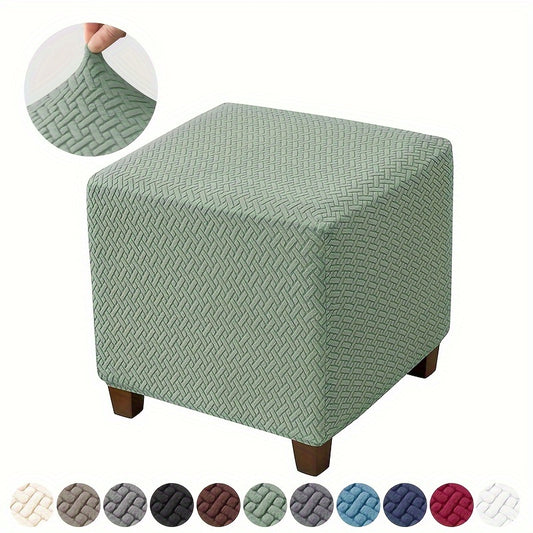 Stretch stool slipcover for home decor, ideal for bedroom, office, or living room.