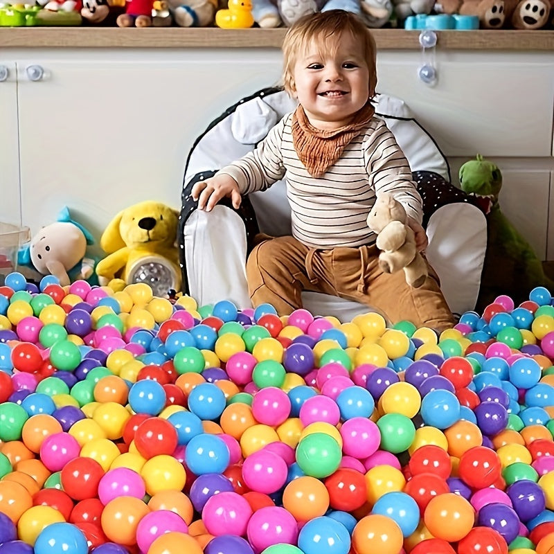 High-quality indoor Bobo balls available in sets of 50 or 100 colorful ocean balls.