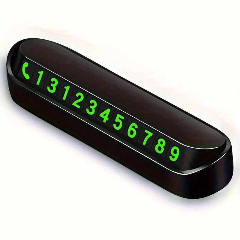 Simple Car Temporary Parking Phone Plate - Durable Plastic, Essential Auto Accessory.