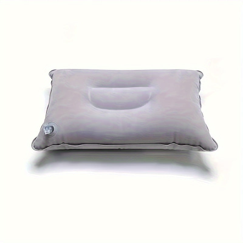 Ultra-comfortable portable inflatable travel pillow designed for ultimate comfort. Soft, compact, and lightweight, perfect for camping, napping, and relaxation. Easy to inflate and deflate, and must be hand washed for cleaning.