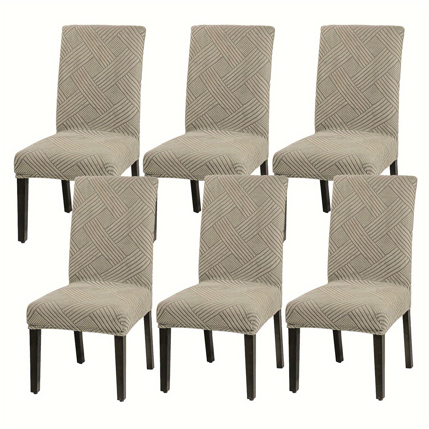 4/6 piece stretch chair slipcovers for dining chairs, protecting furniture in dining or living rooms for home decor.