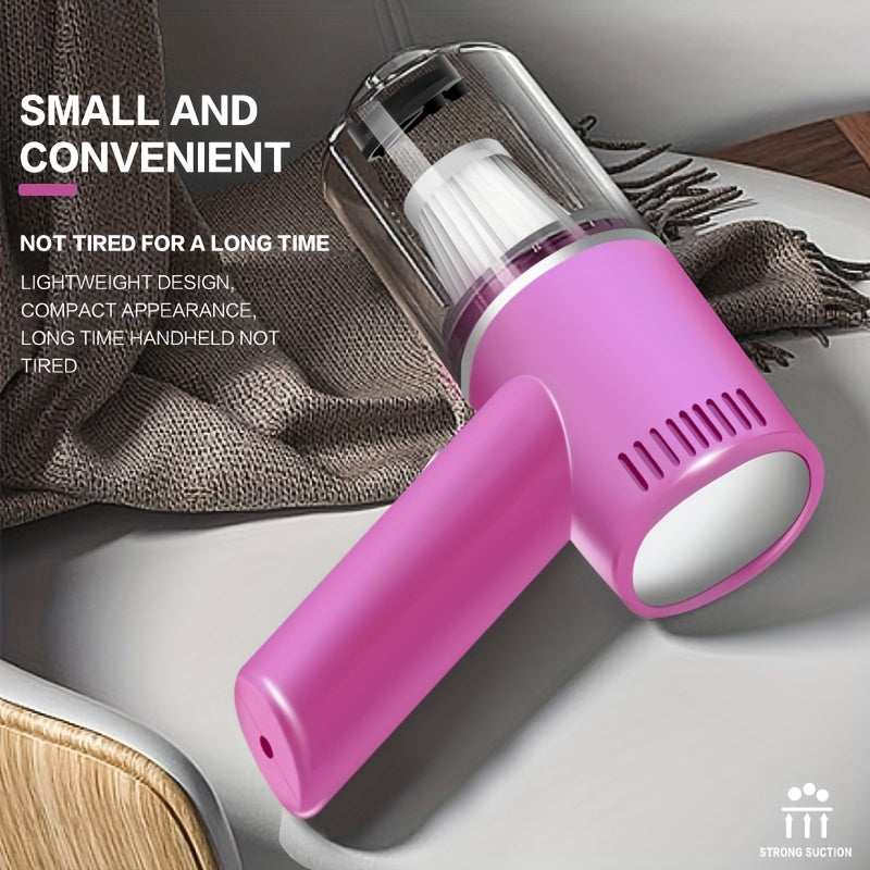 Introducing the High-Powered Cordless Handheld Vacuum Cleaner with Strong Suction - Rechargeable via USB, Equipped with 2000mAh Lithium Battery and Crevice Tool, Perfect for Cleaning Cars, Kitchens, and Home Floors, A Must-Have Car Vacuum Cleaner.