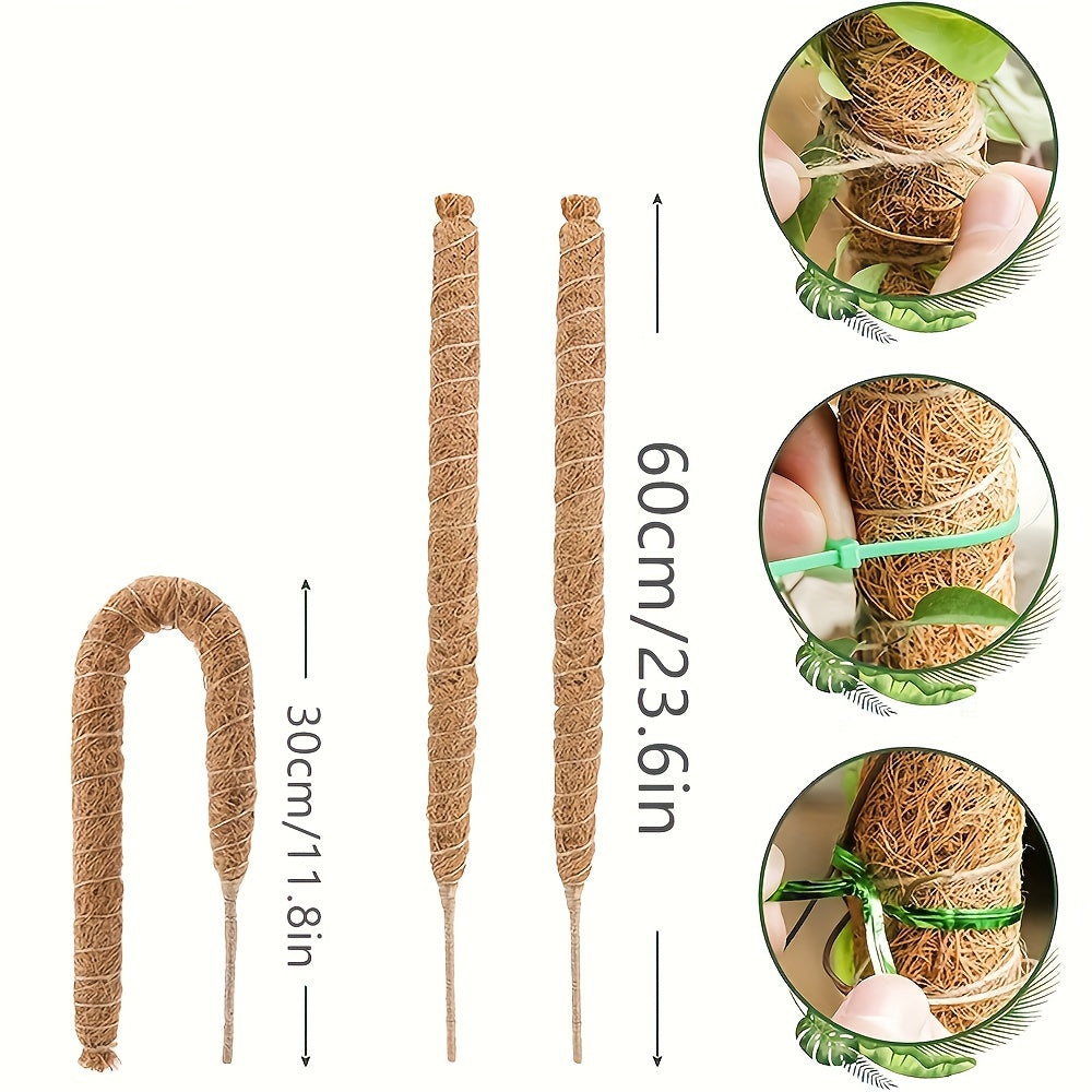 DIY Bendable Coconut Brown Plant Climbing Pole