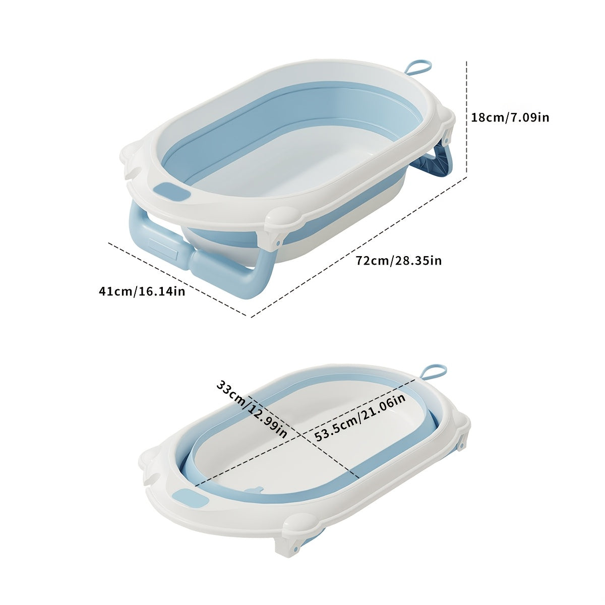 Portable Folding Infant Bathtub with Dual-Function Kids Wash Basin, Breathable Cushion and Mat Set - Home Use Toddler Bathing Seat (Mixed Color, Plastic)