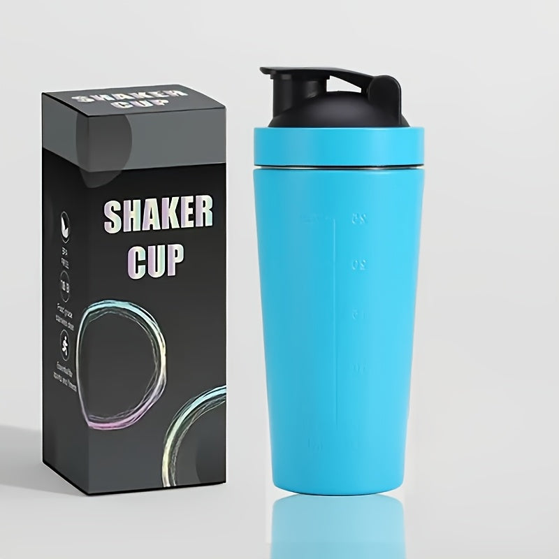 Multifunctional stainless steel cup for on-the-go fitness and protein shakes, can also be used as a car water cup.