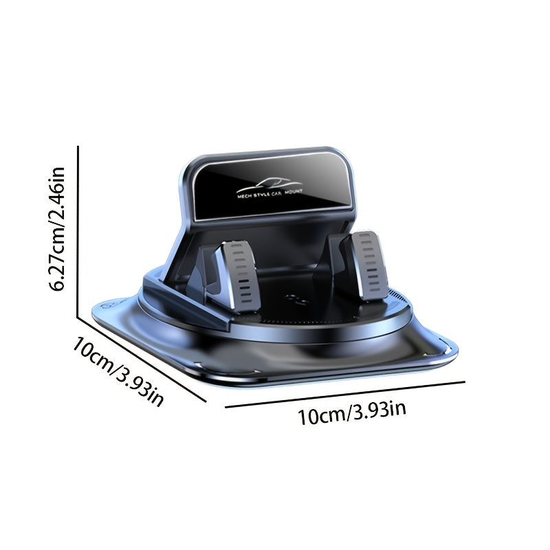 LCARS 360° Rotatable Car Phone Mount made of ABS material with silicone non-slip pad for use in cars, offices, and home.