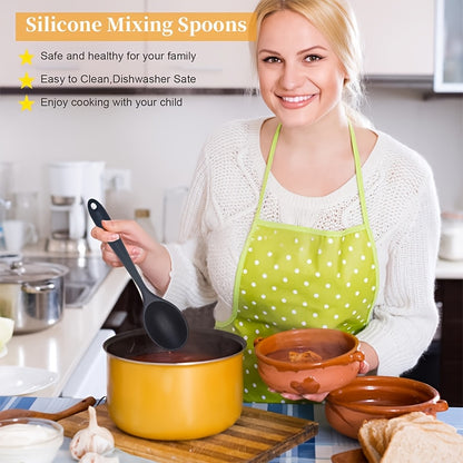 Silicone spoon set in 2 or 4 pieces for better mixing while cooking, stirring salads, and soups.