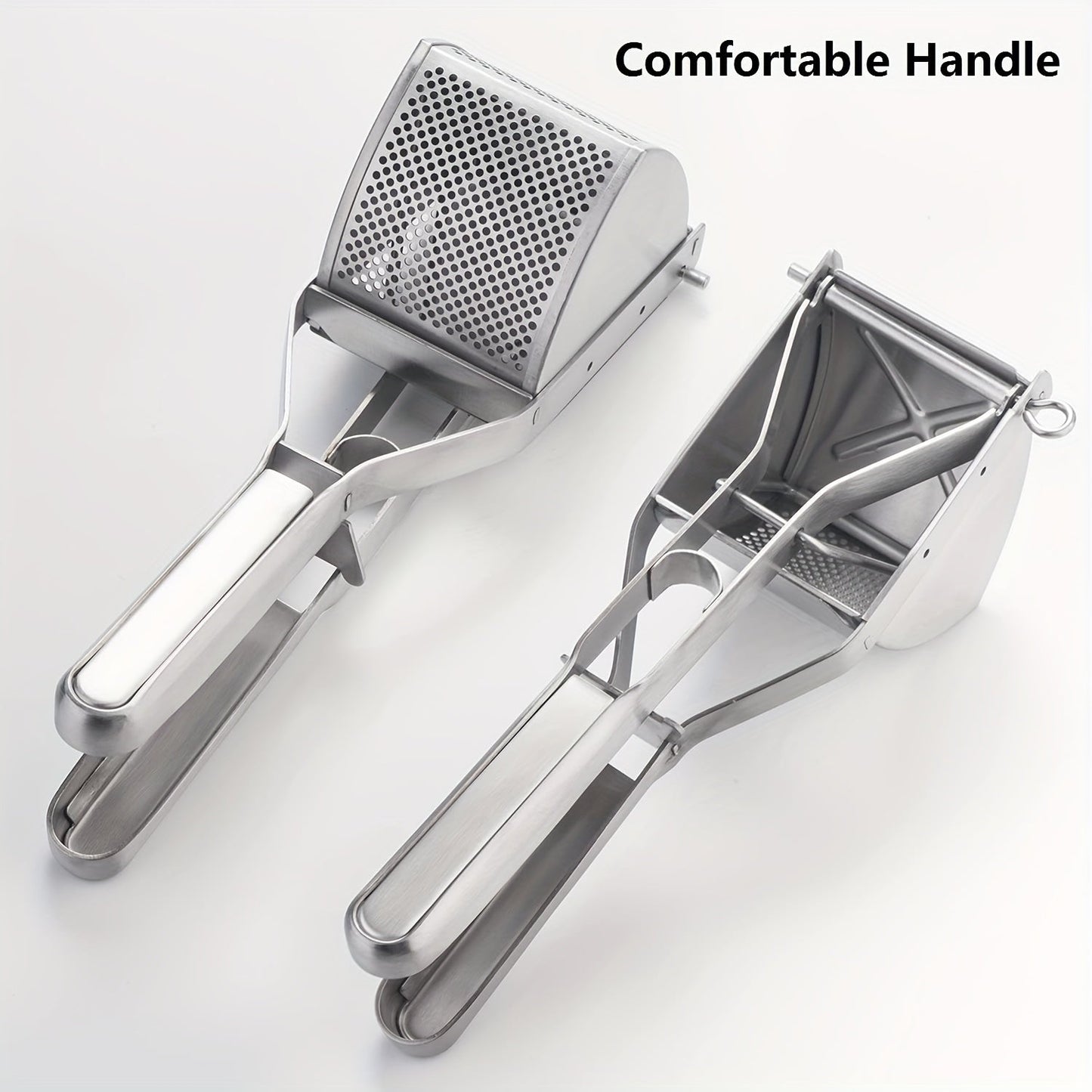 1 piece of Stainless Steel Potato Masher with Non-Slip Handle - Manual Fruit and Vegetable Crusher for the Kitchen - Potato Ricer and Press - Kitchen Gadgets and Tools