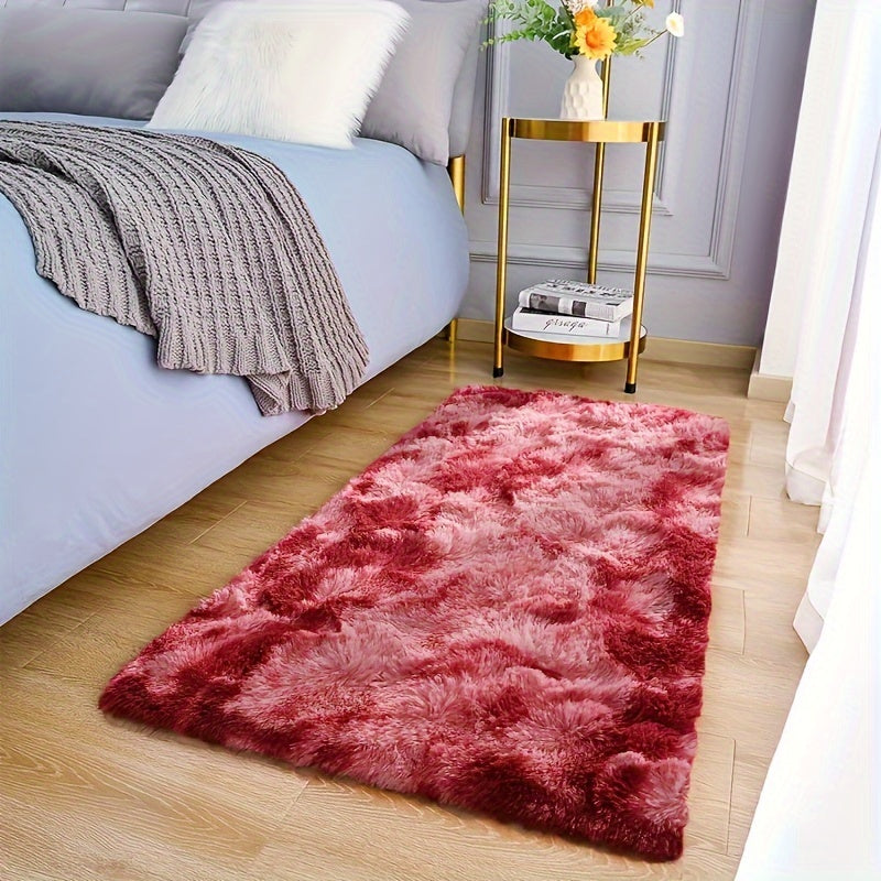 Soft and fluffy shag area rug for the living room and bedroom, featuring a luxurious non-slip design. This cute and stylish carpet is perfect for home decor and is machine washable for easy maintenance. Elevate your room decor with this cozy addition.