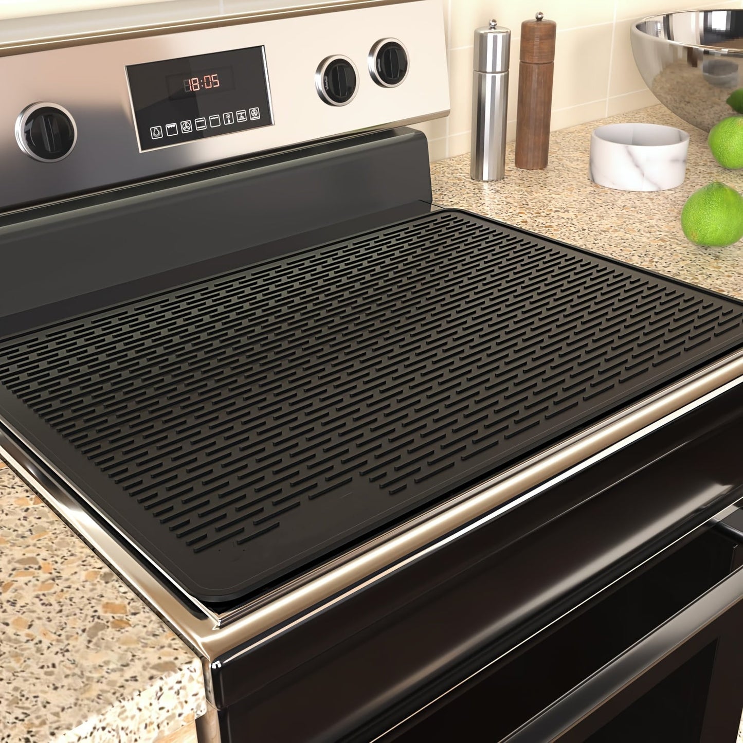 Silicone Stove Top Cover Mat - XL Size, Heat-Resistant and Non-Slip - Perfect for Electric and Glass Cooktops, Great for RVs and Kitchen Safety - 71.12cm x 50.8cm