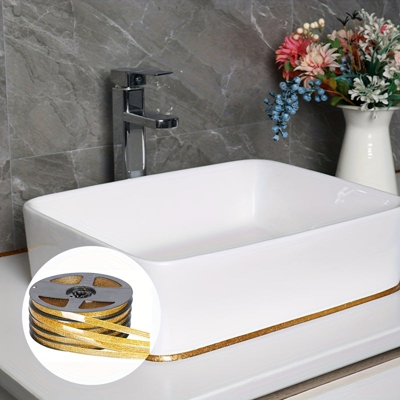 Waterproof tape for bathroom decoration, seals wall gaps and edges, self-adhesive.