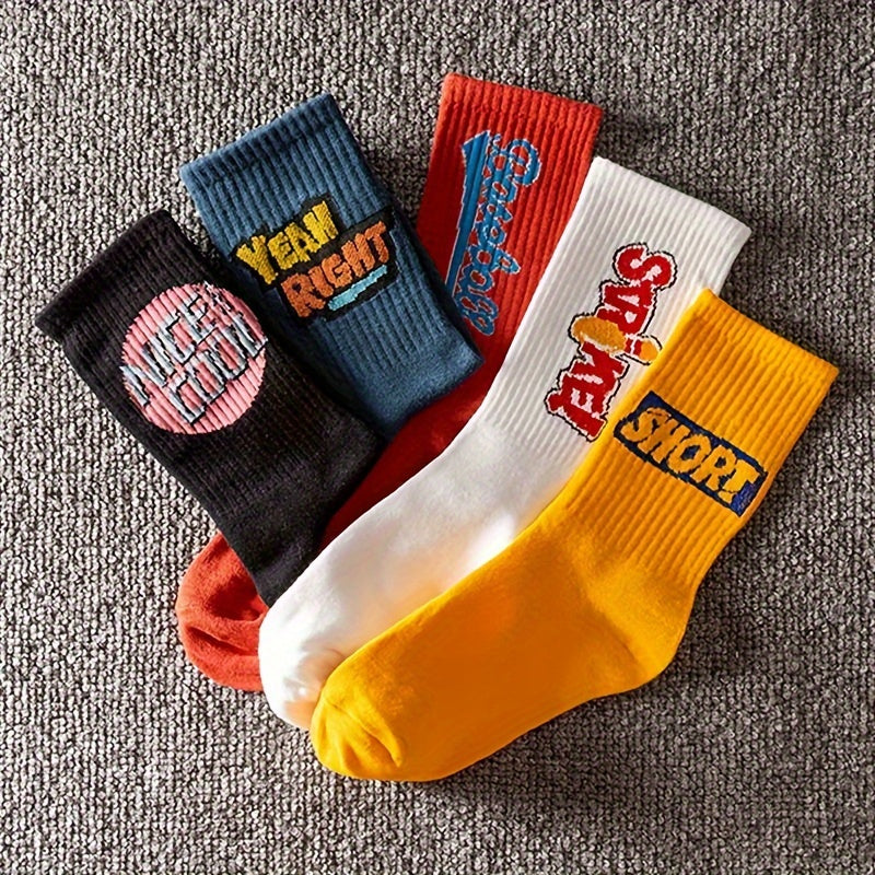 Men's athletic mid-calf socks with a polyester and spandex blend, suitable for casual wear or sports activities. Hand wash or dry clean.