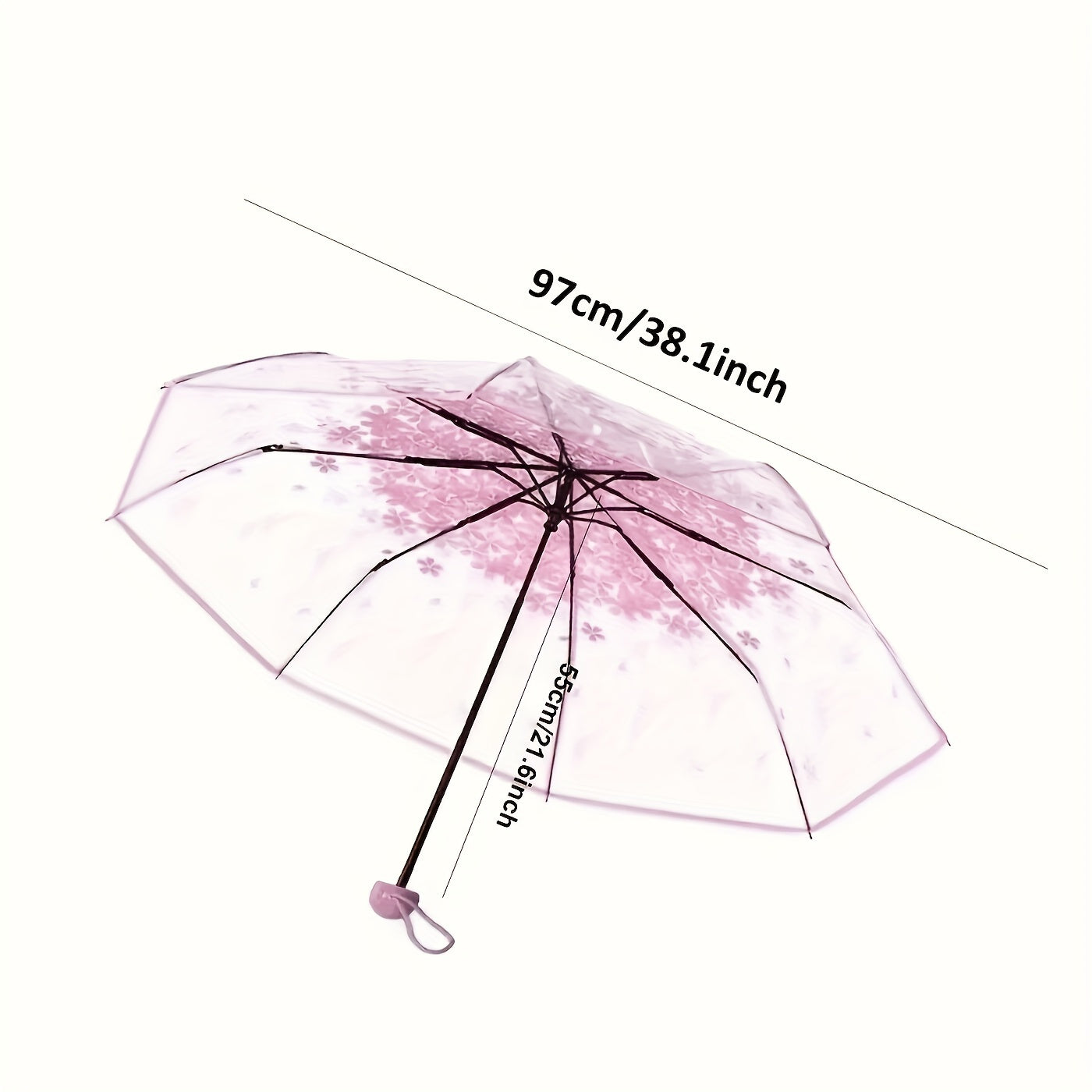 1-piece foldable clear outdoor umbrella, cute design.