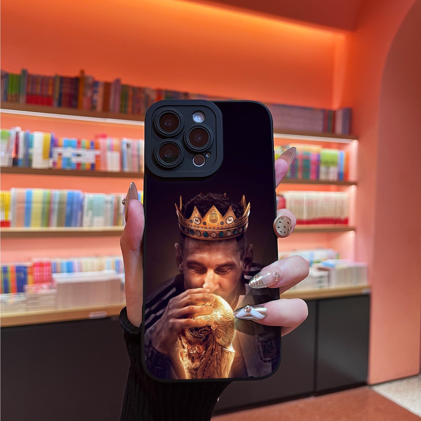 UV printed phone case with Golden Globe design, 360-degree protection, compatible with various iPhone models, perfect birthday gift for boys and girls.