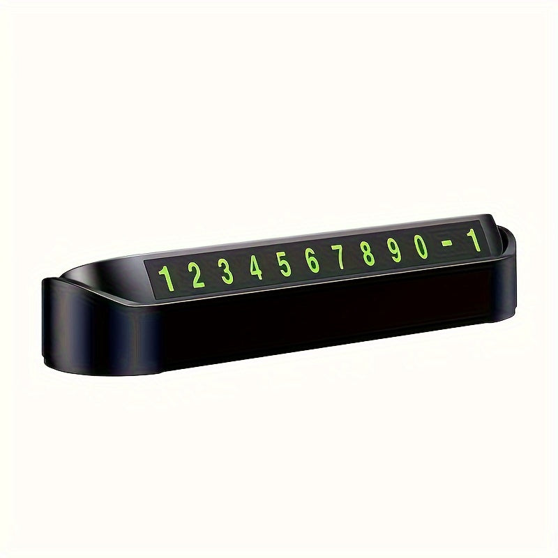 Simple Car Temporary Parking Phone Plate - Durable Plastic, Essential Auto Accessory.