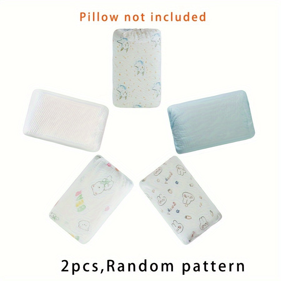 Convenient disposable pillowcase with elastic design for easy 360° wrapping, ideal for home use and travel.