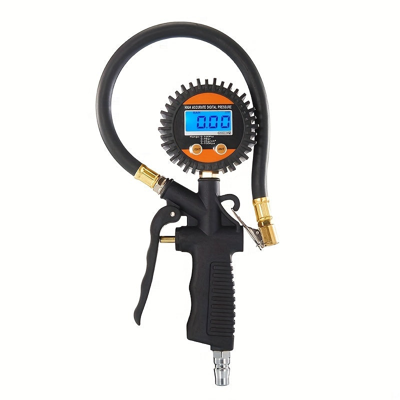 Precision Digital LCD Tire Pressure Gauge, versatile for cars, trucks, bikes with user-friendly design and crystal-clear display.