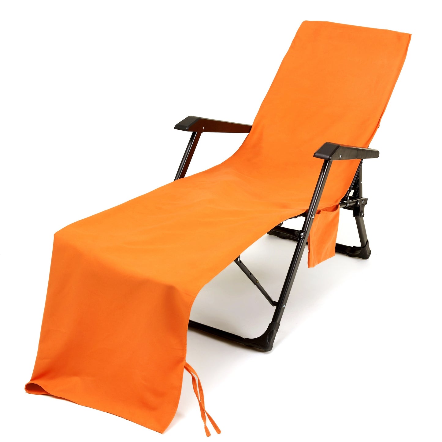 Soft microfiber beach chair cover in modern gray, ideal for poolside and outdoor chairs.