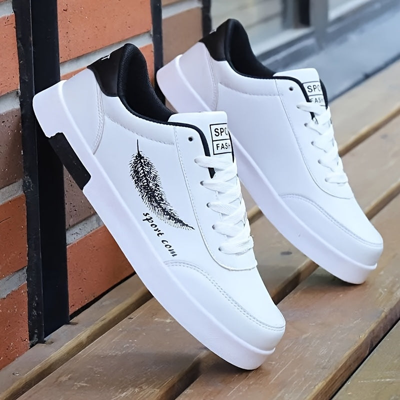 Men's fashion low-top skateboard shoes for outdoor activities, with non-slip sole and lace-up design. Suitable for all seasons.