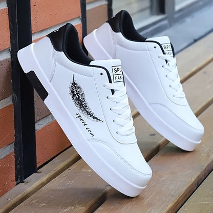 Men's fashion low-top skateboard shoes for outdoor activities, with non-slip sole and lace-up design. Suitable for all seasons.