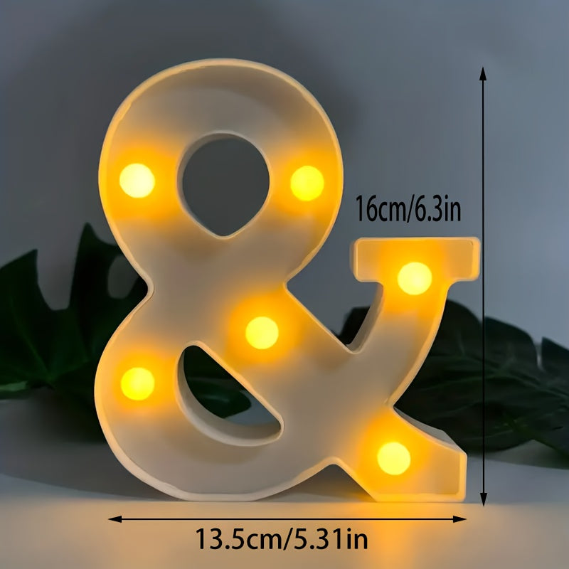 Luxury LED alphabet letter lights for home decoration. Perfect for weddings, birthdays, and Christmas parties.