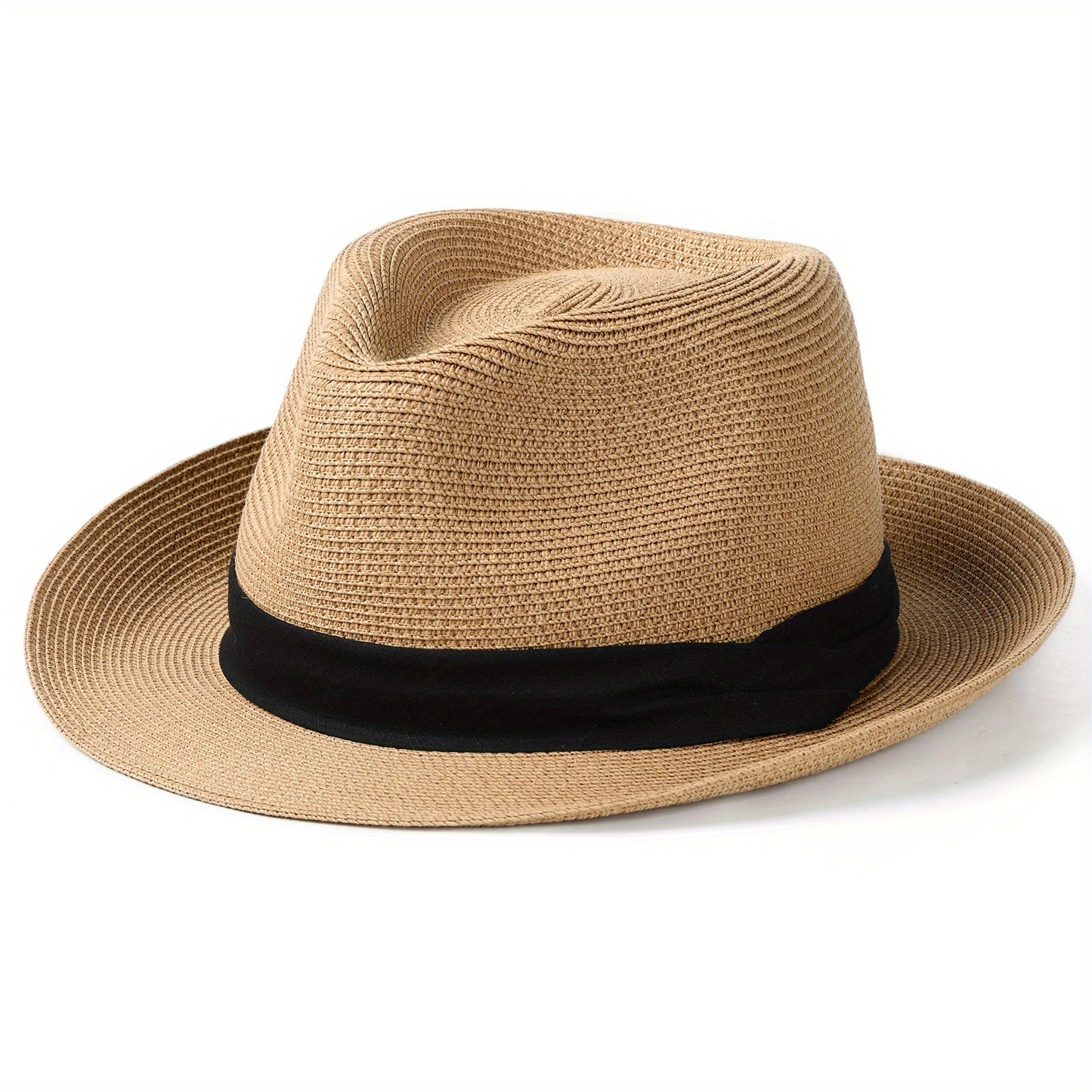 Panama Hat Fedora with Wide Brim Straw, Perfect Summer Beach Sun Hat for Men and Women, Great for Gifting, Easily Recoverable After Crimping