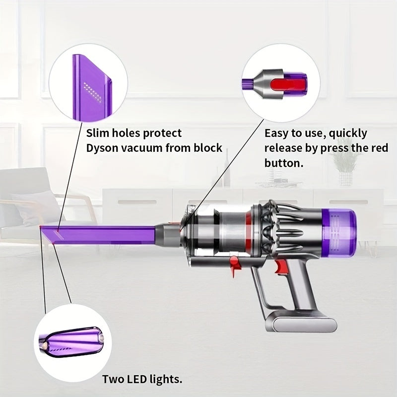 Dyson V7, V8, VI 0, VI 1, V15 simsiz changyutgichlari uchun almashtirish yoritish quvuri bo'shlig'i asbobi, changyutgich bo'shlig'ini nozzle ga ulab, oson tozalash uchun.