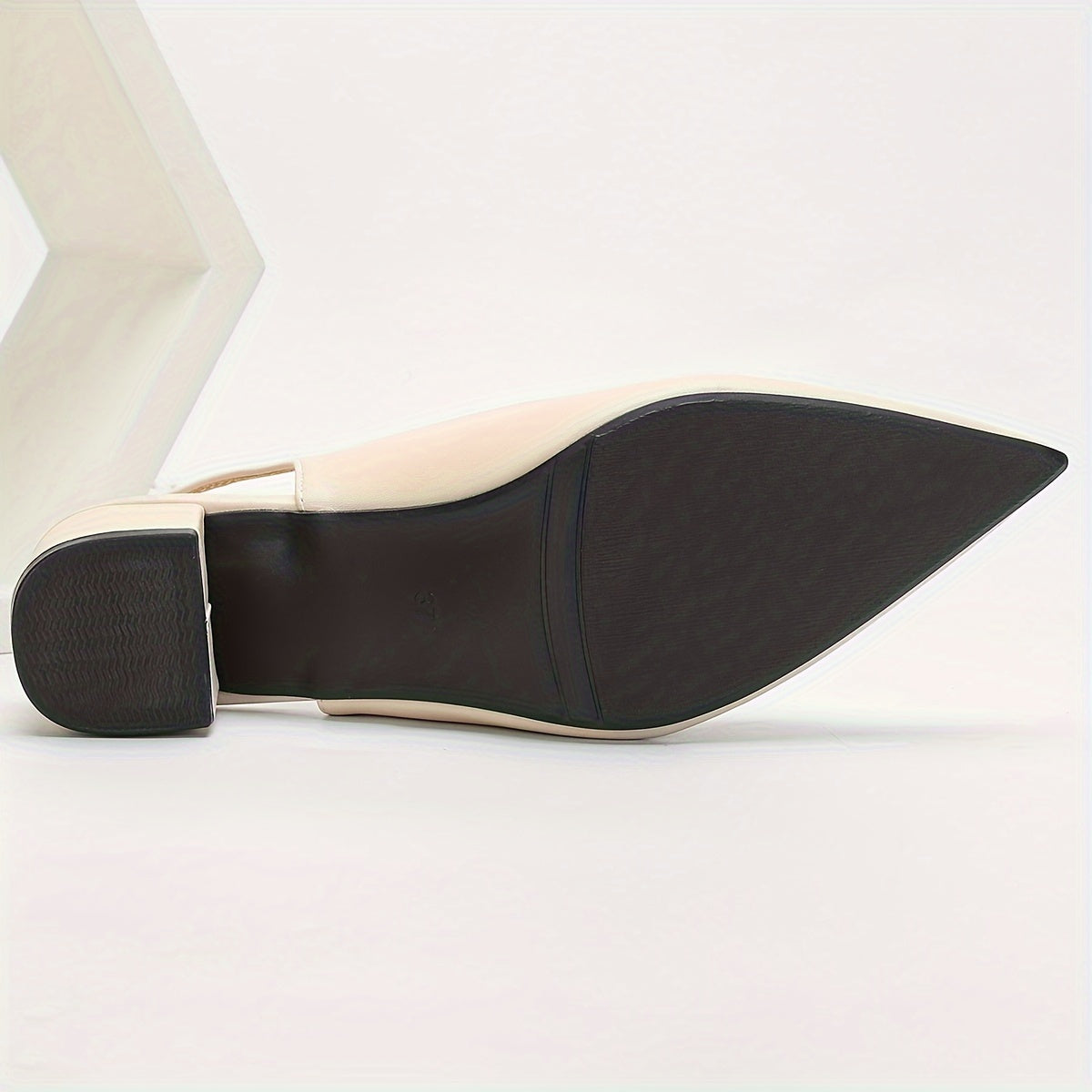 Stylish women's block heel pumps with ankle strap, open back design for parties and all seasons.