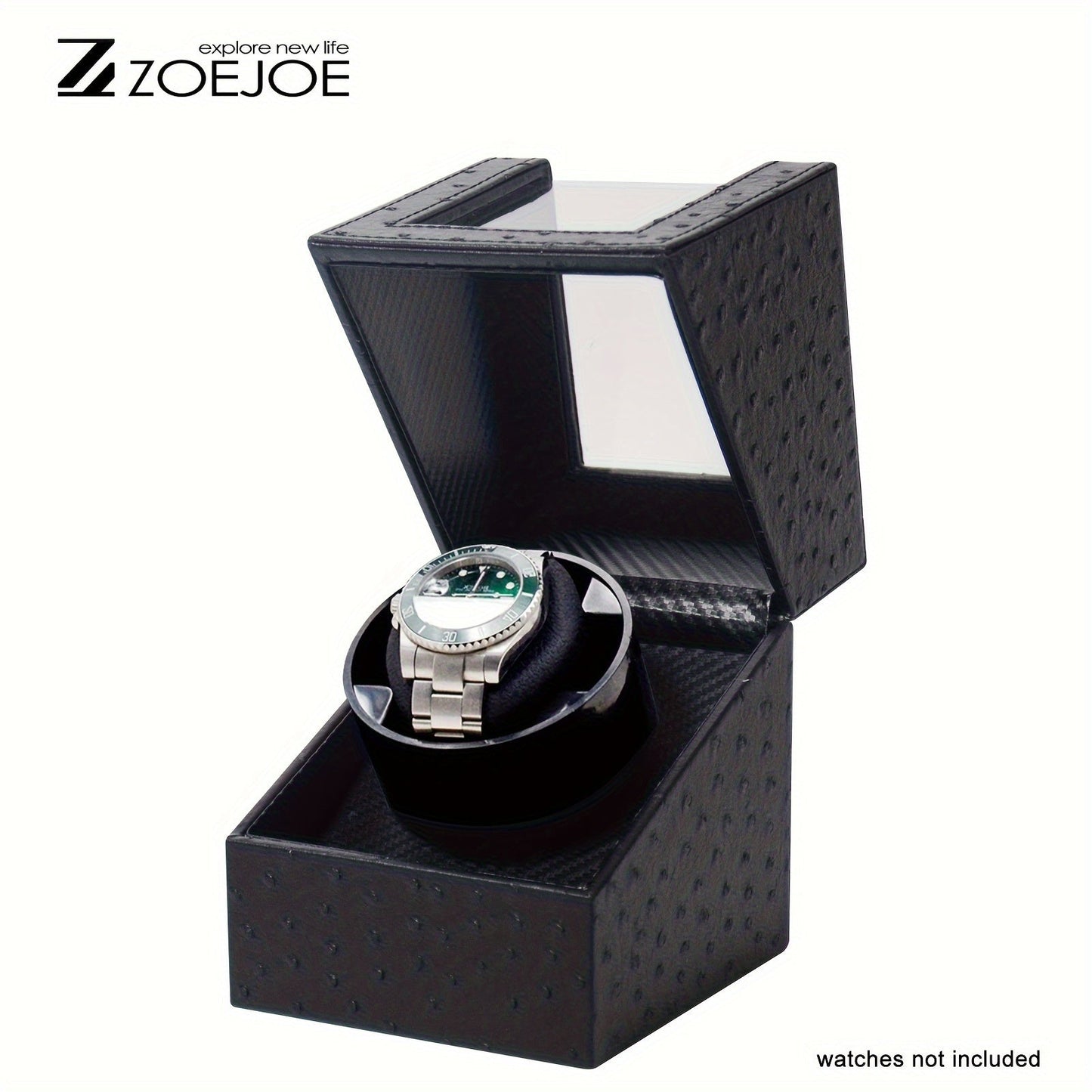 Ideal choice for gifts, this black PU/carbon fiber watch winder box is suitable for both men's and women's automatic watches. The single/double design ensures an organized storage and elegant display of your timepieces.