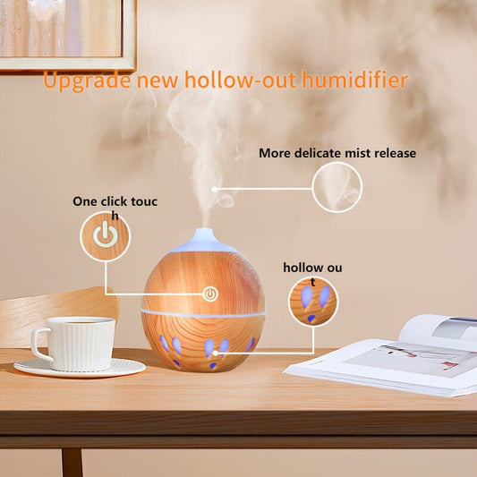 This Portable Ultrasonic Mini Humidifier features 7 Color Lights, USB Power, made of Polypropylene, suitable for different room types, operates silently, improves indoor air quality, and works with a voltage of up to 36V.