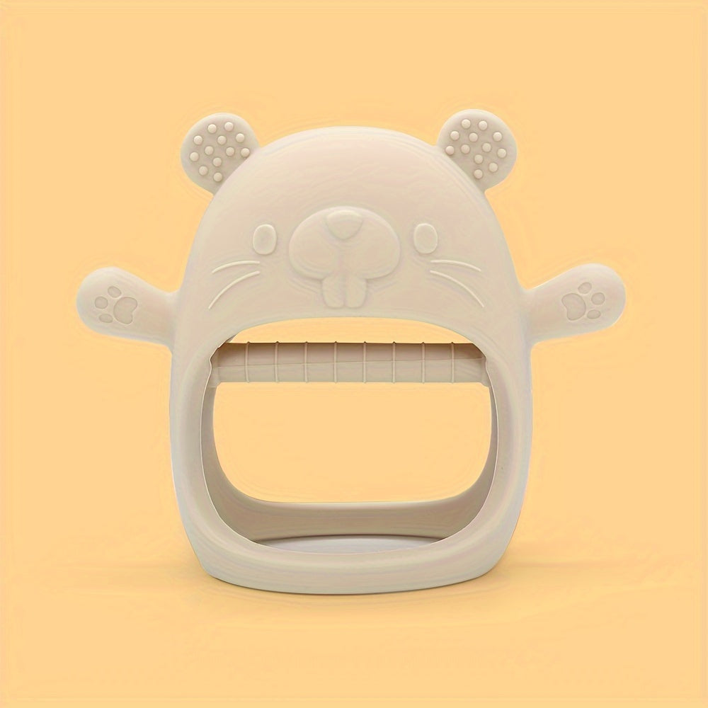 Baby Silicone Teether - High-Quality Food-grade Teething Toy for Newborns. Perfect Thanksgiving or Christmas Gift. Securely Designed to Prevent Falling Off.