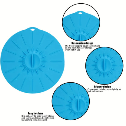 Set of 5 Silicone Bowl Covers - Durable, Microwave & Dishwasher Friendly Food Lids in Various Sizes for Bowls, Pots, and Containers