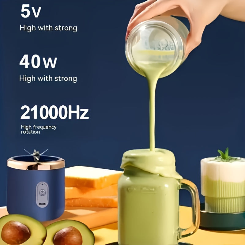 Citrus Juicer Cup with USB Rechargeable Portable Design, includes Built-In Lithium Battery. Multi-Function Electric Juice Blender made of Plastic for Home and Travel Use.